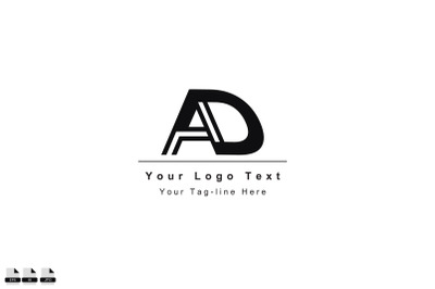 AD or DA letter logo. Unique attractive creative modern initial AD EA