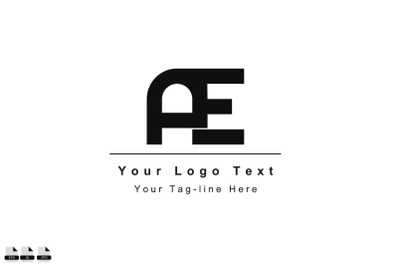 AE or EA letter logo