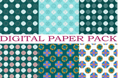 geometric floral abstract seamless pattern design