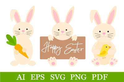Easter Bunny SVG. Bunny Chicken. Happy Easter sublimation