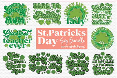 Retro St Patrick&#039;s Day SVG Bundle