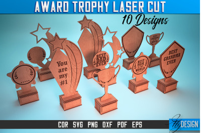 Award Trophy Laser Cut SVG | Award Trophy SVG Design | CNC Files
