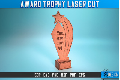 Award Trophy Laser Cut SVG | Award Trophy SVG Design | CNC Files