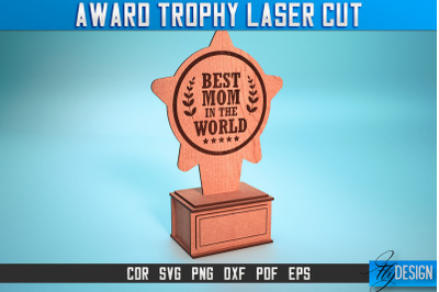 Award Trophy Laser Cut SVG | Award Trophy SVG Design | CNC Files