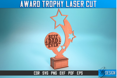 Award Trophy Laser Cut SVG | Award Trophy SVG Design | CNC Files