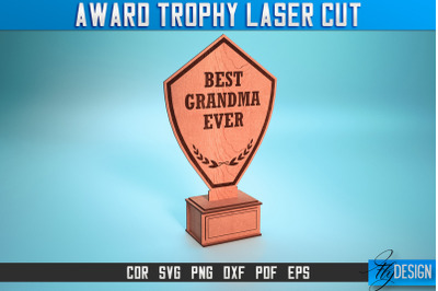 Award Trophy Laser Cut SVG | Award Trophy SVG Design | CNC Files