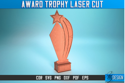 Award Trophy Laser Cut SVG | Award Trophy SVG Design | CNC Files