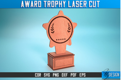 Award Trophy Laser Cut SVG | Award Trophy SVG Design | CNC Files