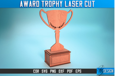 Award Trophy Laser Cut SVG | Award Trophy SVG Design | CNC Files