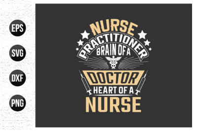 Nurse typographic slogan design vector.