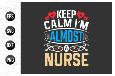 nurse typographic slogan design vector.