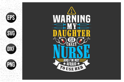 nurse typographic slogan design vector.