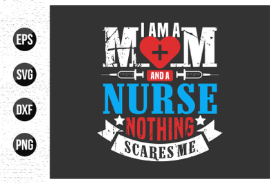 nurse typographic slogan design vector.