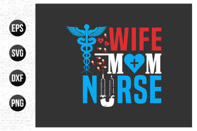 nurse typographic design vector.