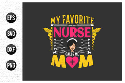 Nurse typographic slogan design vector.