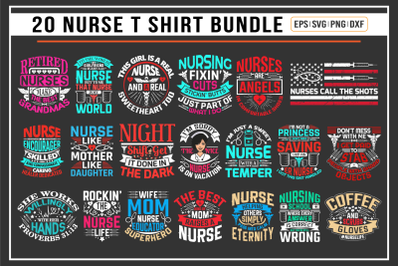 Nurse 20 quotes t shirt bundle