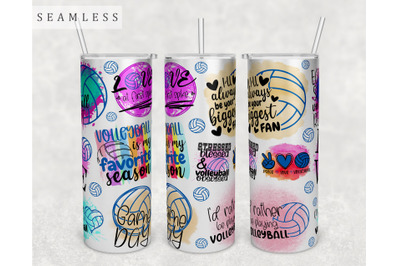 Volleyball Quotes Tumbler Wrap, 20 Oz Skinny Tumbler Volleyball Saying