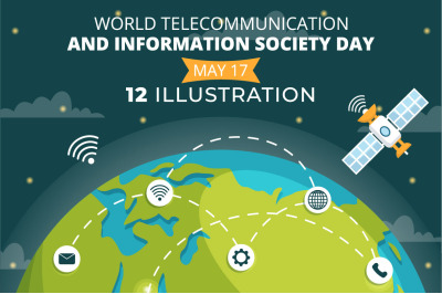 12 World Telecommunication and Information Society Day Illustration