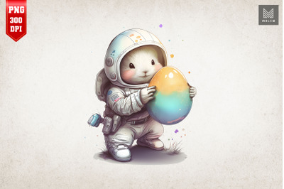 Cute Astronaut Rabbit Easter