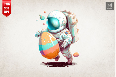 Cute Astronaut Easter Watercolor 12