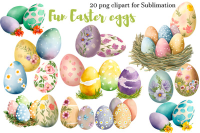 Fun Easter eggs for Sublimation Spring