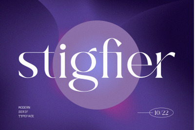 Stigfier Modern Serif Typeface
