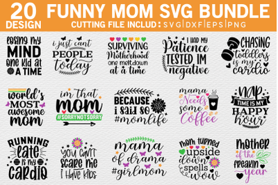 Funny Mom Svg Bundle