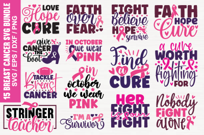 Breast Cancer Svg Bundle