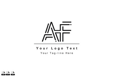 creative modern initial AF FA A F