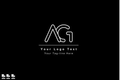 premium initial ag ga design logo