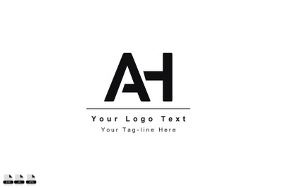 ah ha design intitial logo template