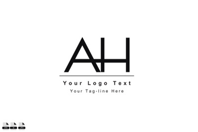 ah ha logo initial design  icon