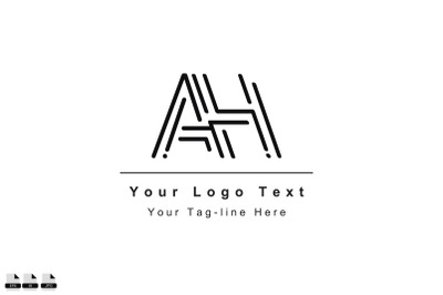 initial logo ah ha elegant design