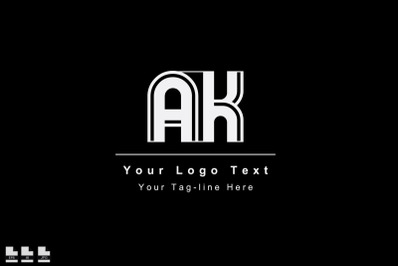 ak ka design logo initial design