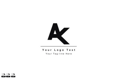AK or KA letter logo. Unique attractive creative modern initial AK KA