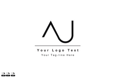 elegant initial aj ja design logo template