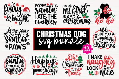 Christmas Dog SVG Bundle
