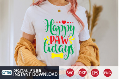 Happy Paw Lidays SVG