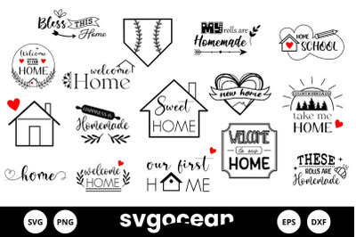 Home SVG Bundle | Clipart | Silhouette | Cut Files