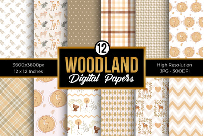 Woodland Animals Digital papers