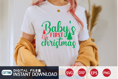 Baby&#039;s First Christmas SVG