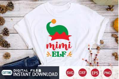 Funny Christmas Mimi Elf SVG