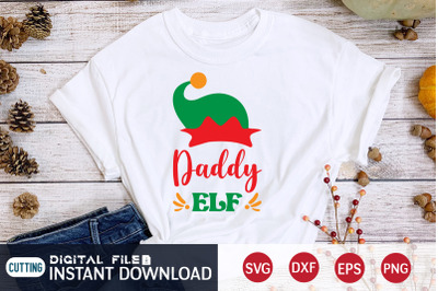 Funny Christmas Daddy Elf SVG