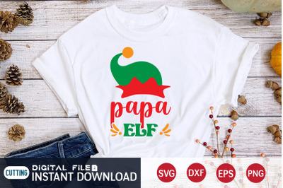 Funny Christmas Papa Elf SVG