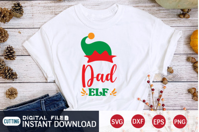 Funny Christmas Dad Elf SVG