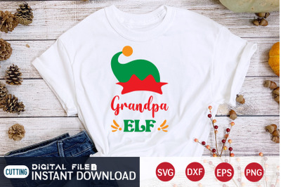 Funny Christmas Grandpa Elf SVG