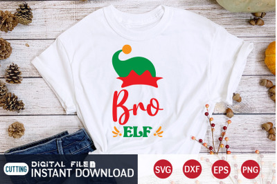 Funny Christmas Bro Elf SVG