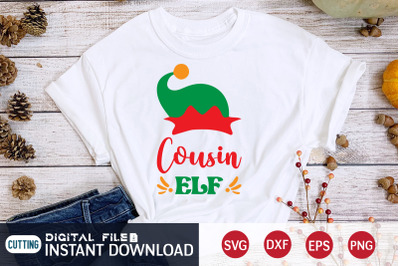 Funny Christmas Cousin Elf SVG