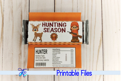 Hunting Season Girl Candy Bar Wrapper