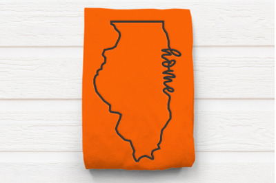 Illinois Home State Outline | Embroidery